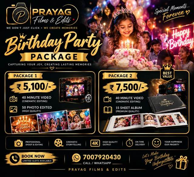 Birthday party package poster