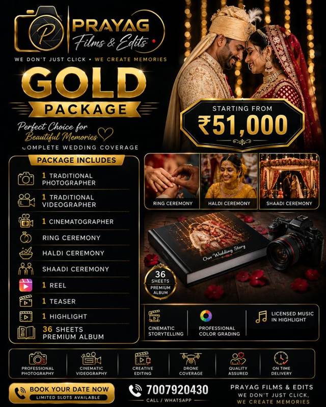 Gold wedding package poster